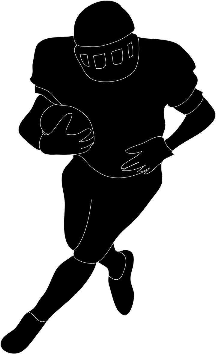 Image Of American Football Game Clipart - Football Player Clipart Transparent (720x1181)