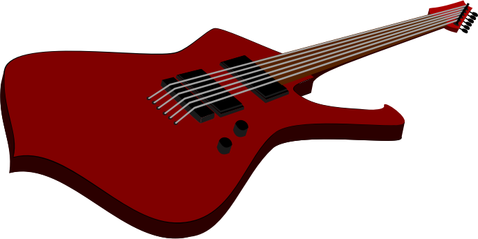 Red Electric Guitar Clipart - Clip Art Png Gitar (1000x750)