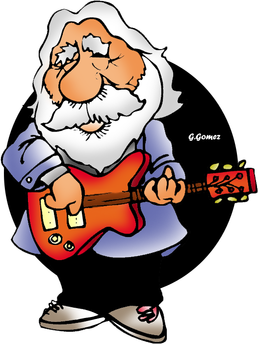 Old Man Band Cartoon (537x710)