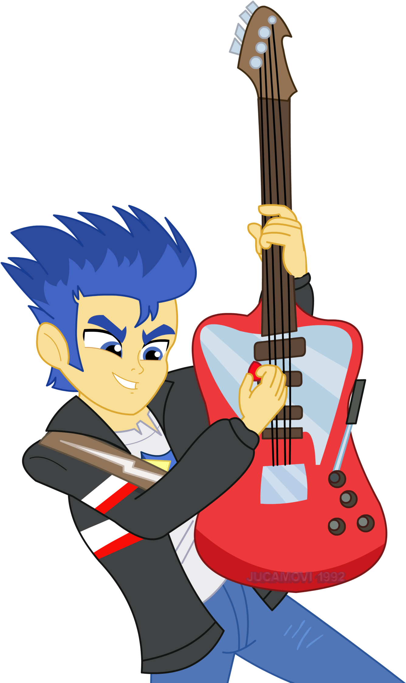 Flash Sentry Plays A Song By Jucamovi1992 - Cartoon (1600x2263)