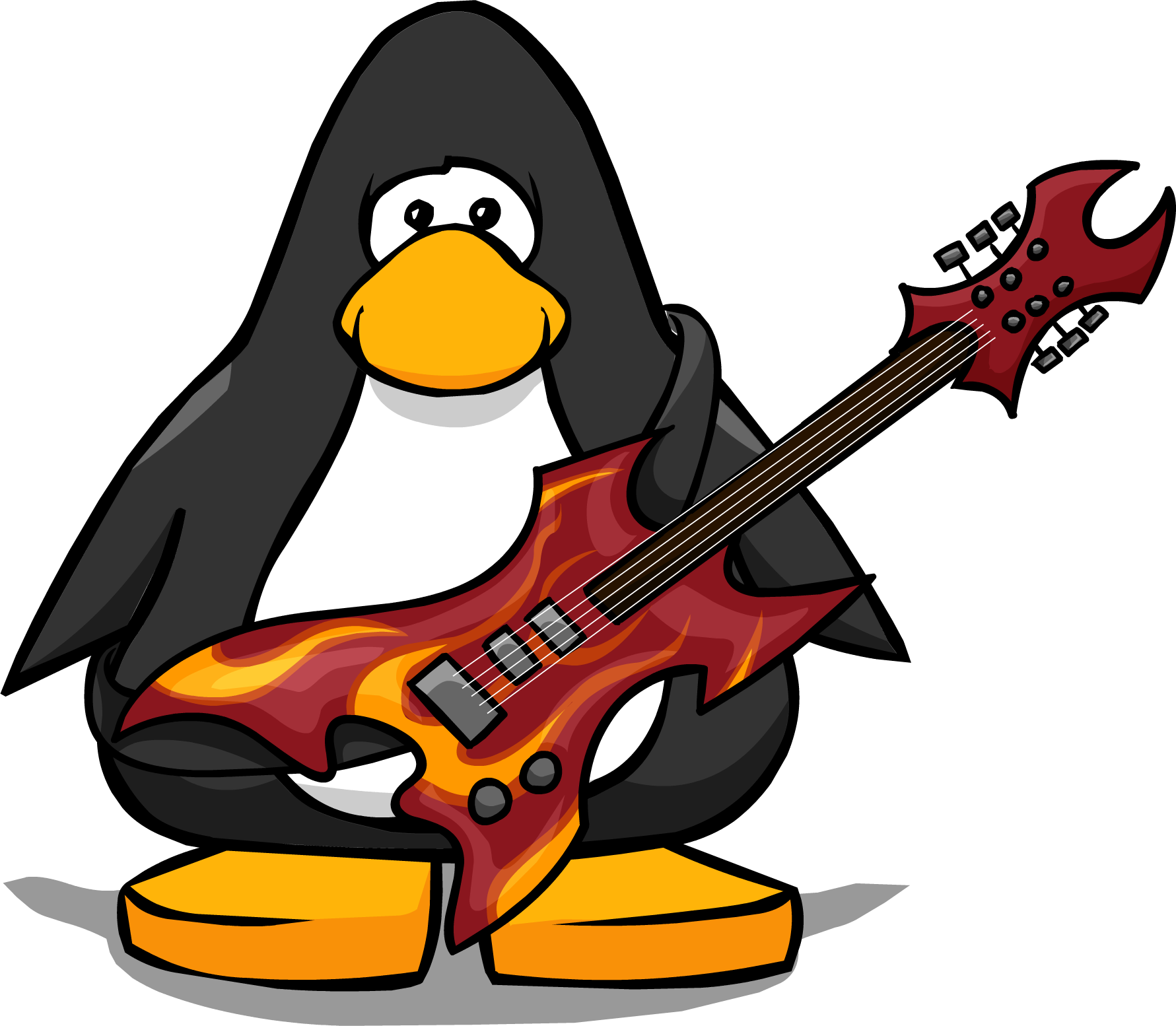 Hard Rock Guitar From A Player Card - Club Penguin Vuvuzela (1781x1554)