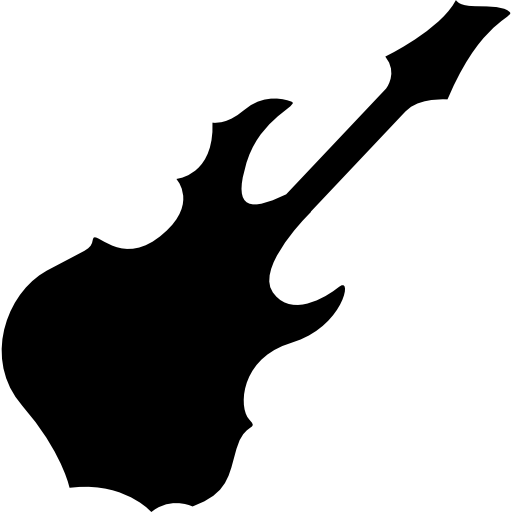Electric Guitar For Heavy Rock Music Vector - Siluetas De Instrumentos Musicales (512x512)