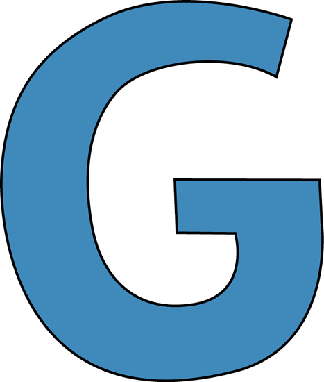 Blue Alphabet Letter G Clip Art Image Clipart - Letter G In Blue (467x550)