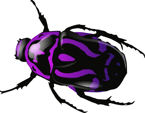 Free Vector Purple Beetle Clip Art - Free Vector Purple Beetle Clip Art (600x468)