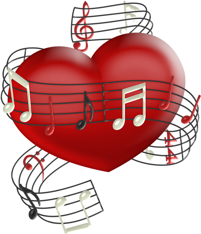 "la Música Es El Verdadero Lenguaje Universal - Heart With Music Notes (720x800)