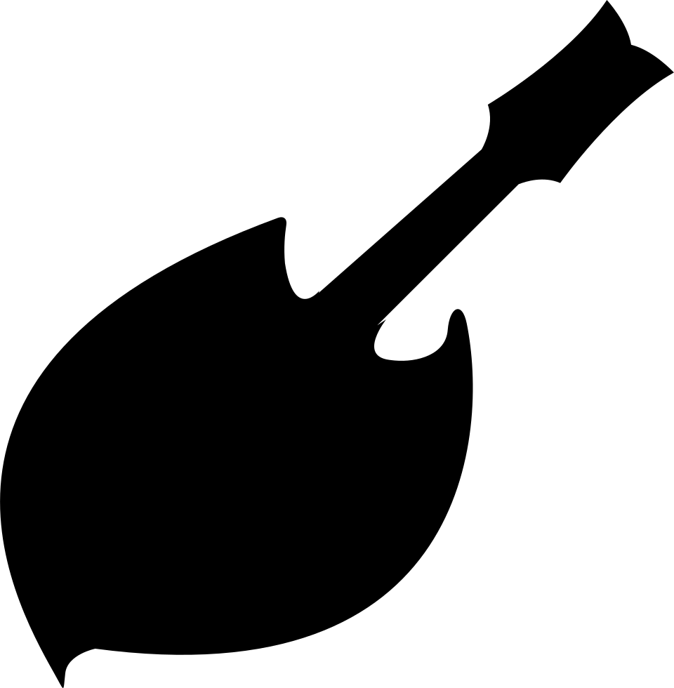 Guitar Black Silhouette Of Original Shape Comments - Scalable Vector Graphics (960x980)
