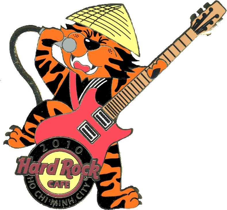Tiger Band 3 Red Guitar - Hard Rock Cafe Pin - Orlando, Florida - Pins Gone Wild (800x746)