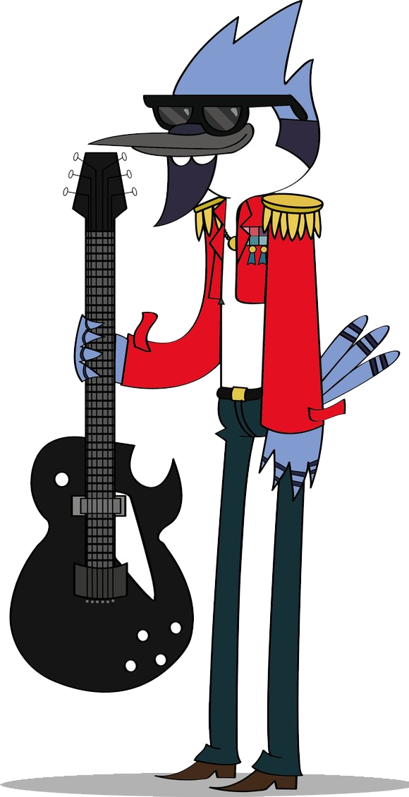 Mordecai Rock Vector By Mordecaibluejay2015 - Comics (580x1130)