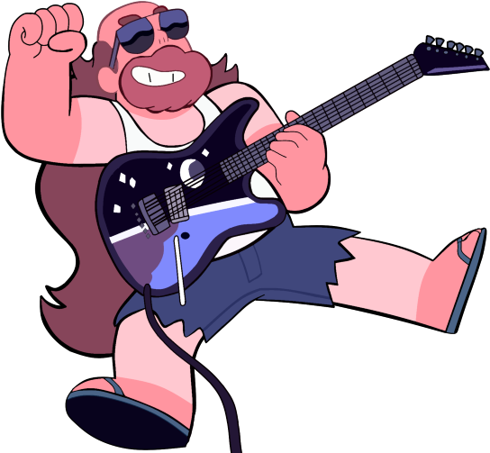 Playing Electric Guitar Clipart - Greg From Steven Universe (553x510)