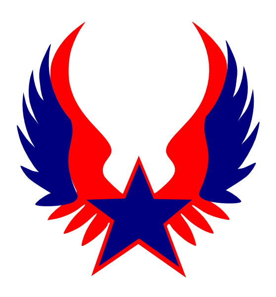 Black And Red Star Png (558x599)