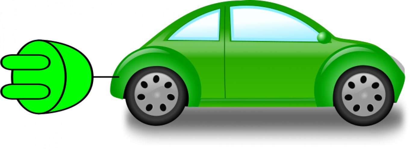Electric Car Vector Clip Art - Meals On Wheels (1365x500)