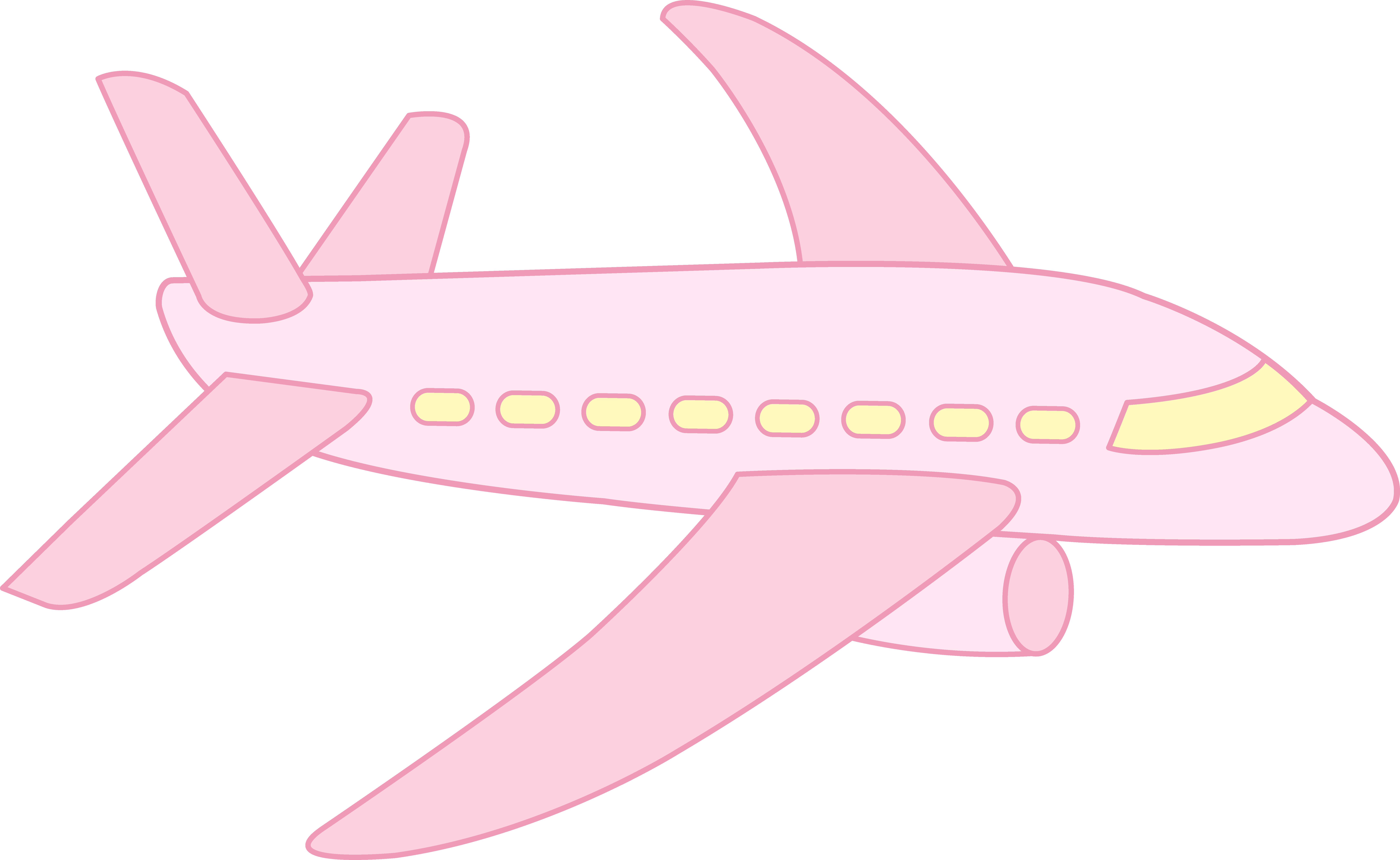 Cartoon - Cute Cartoon Airplane (8669x5328)
