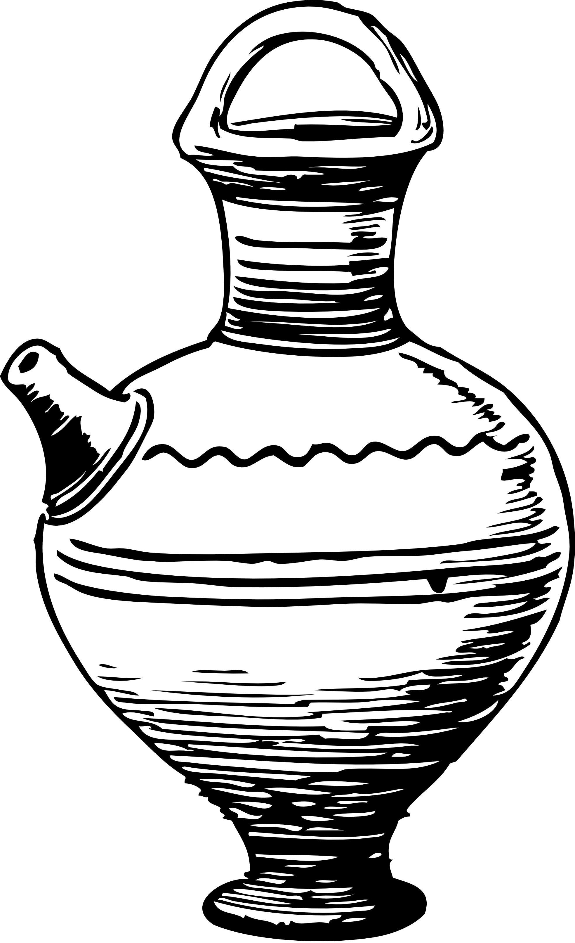 Pottery Clipart Black And White - Pottery Black And White (1969x3227)