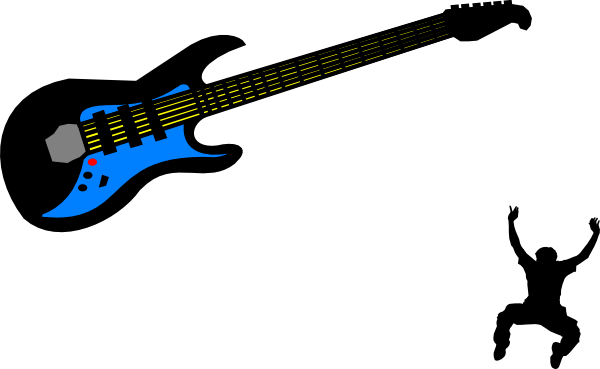 Electric Guitar Clip Art At Clker - Electric Guitar Logo Png (600x369)