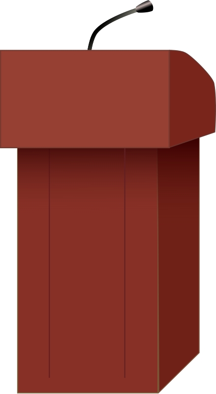 Speech Podium Cliparts - Podium Clipart (439x800)