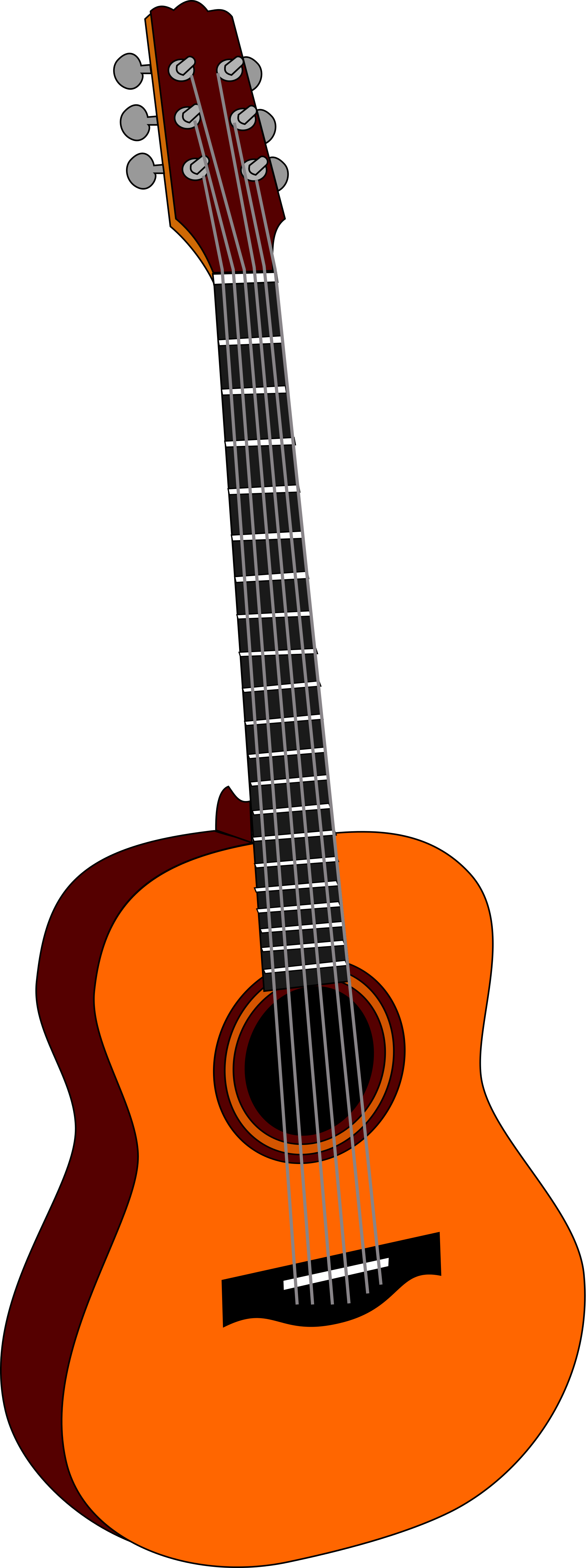 Guitar 1 Clipart - Greg Bennett Acoustic Guitar (2000x5348)