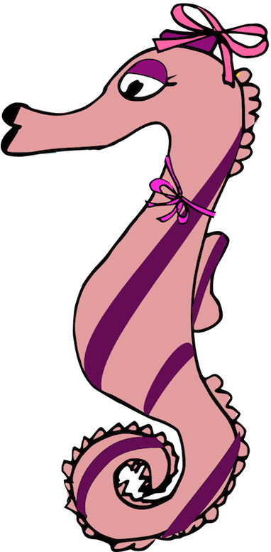 Seahorse Clip Art - Clipart Seepferdchen Transparent (388x800)
