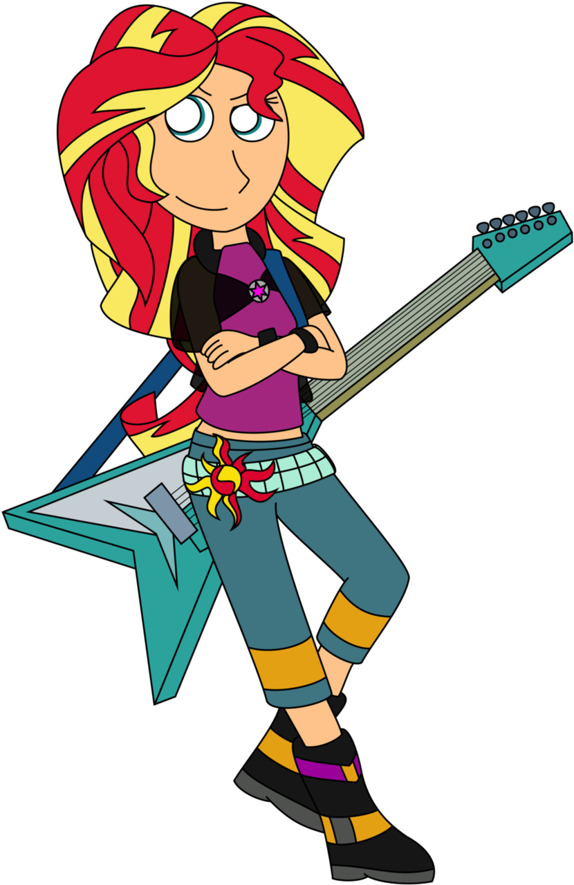 Guitar Hero Sunset Shimmer By Joeycrick - Sunset Shimmer (1024x1412)