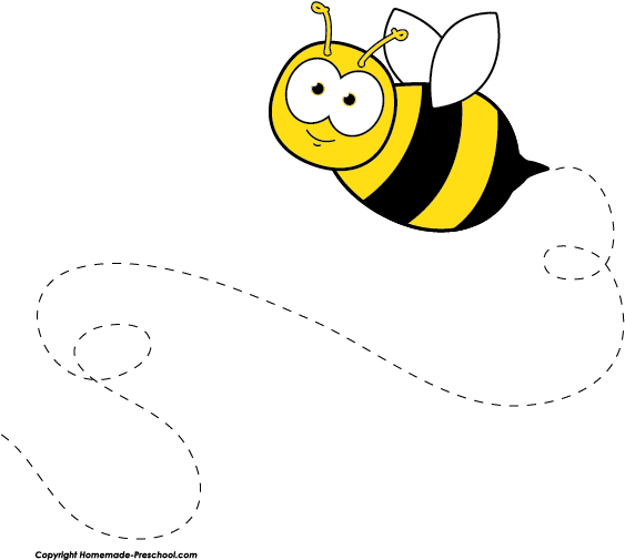 Click To Save Image - Buzzing Bee Clipart (569x504)