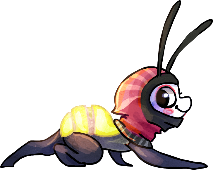 Lightning Bug Png Transparent Lightning Bug - Cartoon Lightning Bug (789x645)
