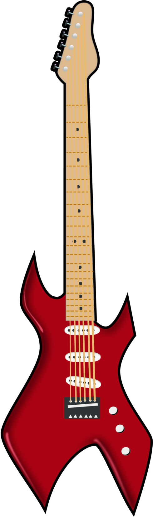 Guitar - Red Electric Guitar Clip Art Png (958x1681)