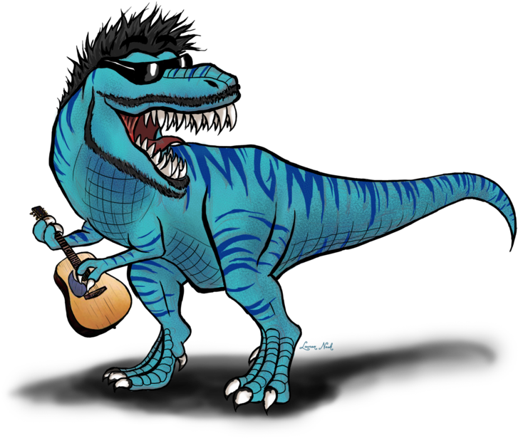 Mystery Guitar Dinosaur By Transientart - Dinosaur Guitar (900x686)