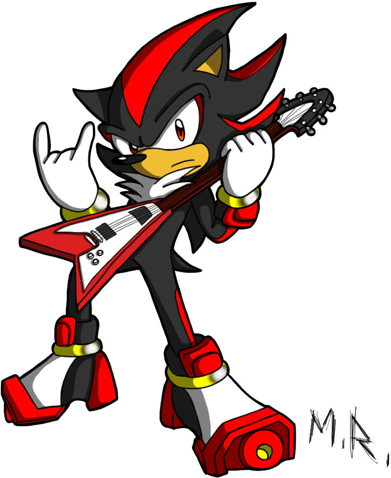 Shredding Shadow By Shadowninja976 - Shadow The Hedgehog Guitar (776x948)