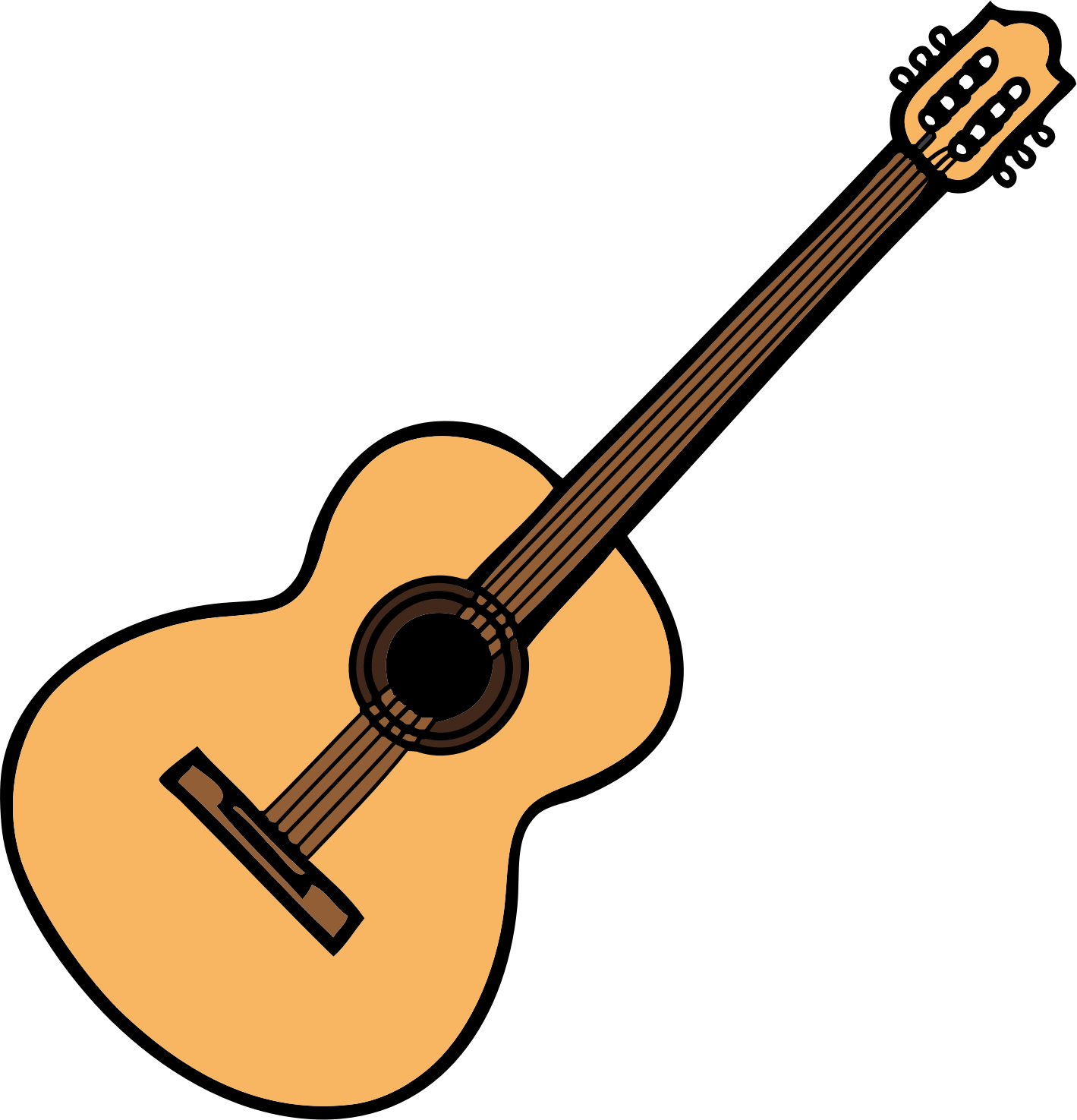 Acoustic Guitar Clipart Acoustic Guitar Music Free - Guitar Clipart Transparent Background (722x750)