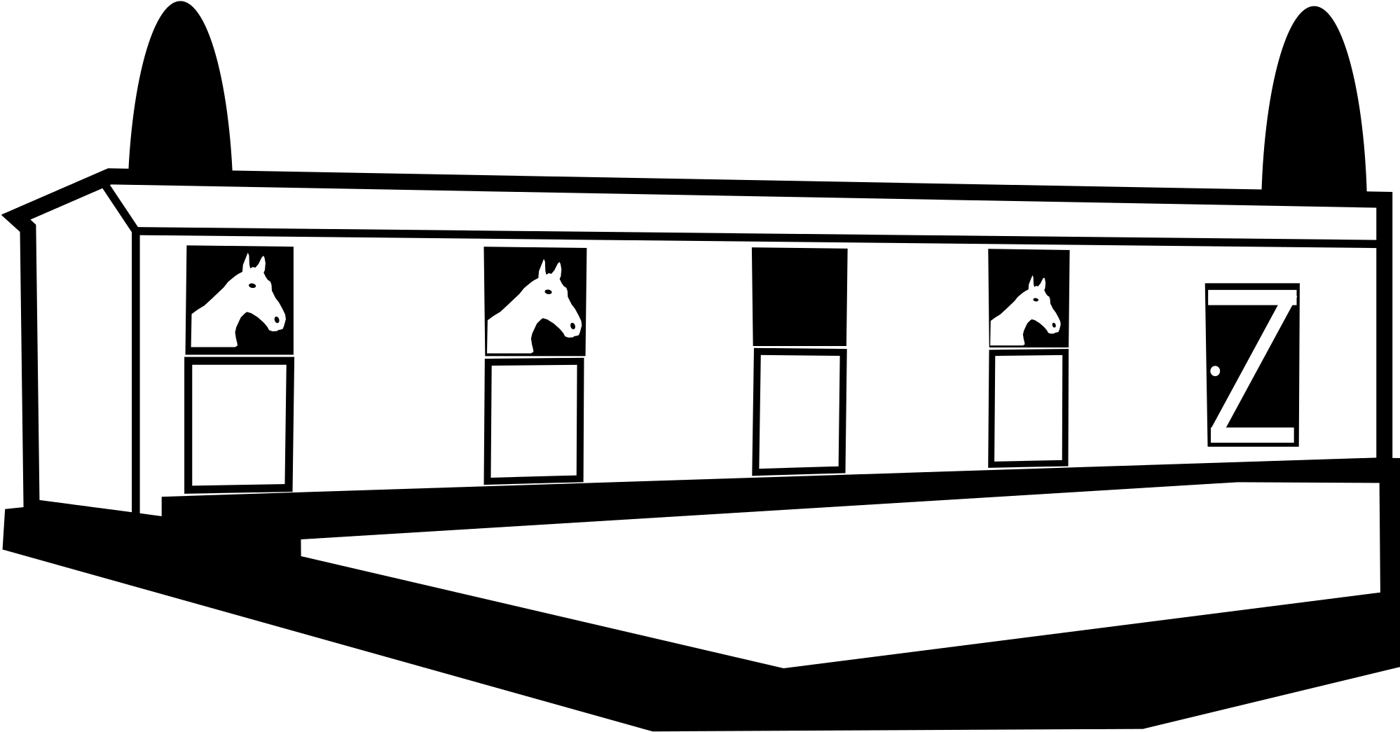 Horse Stable Barn Clip Art - Clip Art Stable Horse (2000x1080)