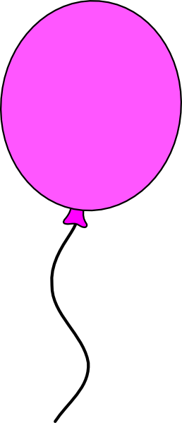Pink Balloon With String (258x599)
