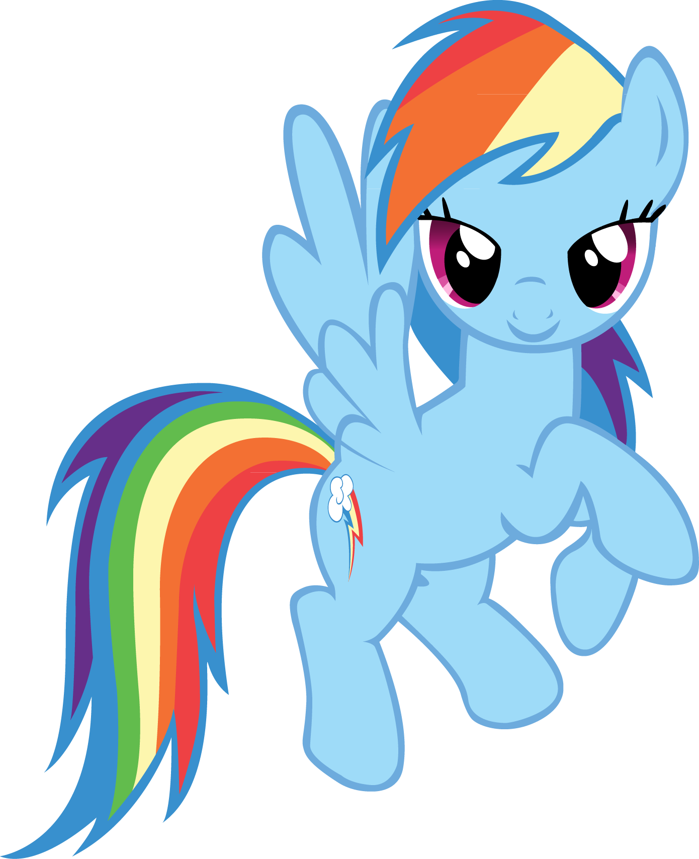 Occupier 20clipart - My Little Pony Rainbow Dash (1390x1708)