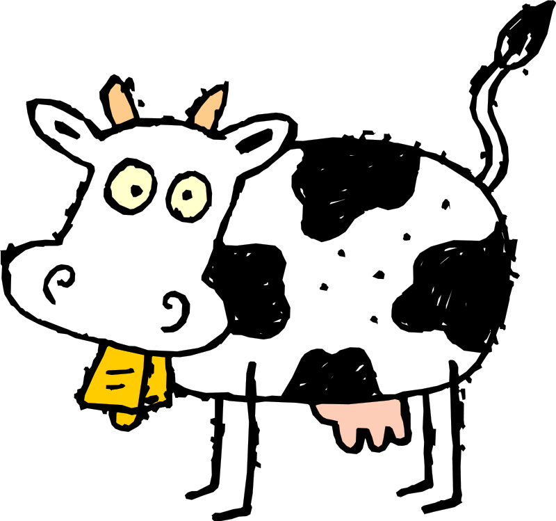 Cow Free Vector - Free Clip Art Cows (800x749)