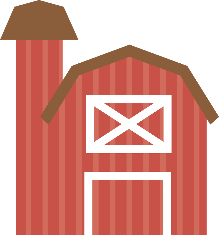 Farm Red - Minus - Farm Animal Thank You Cards (900x964)