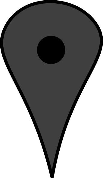 Grey Map Push Pin Clip Art At Vector Clip Art - Google Maps Icon Vector Grey (342x594)