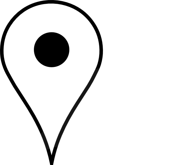 Push Pin Pushpin Google Clip Art At Vector Clip Art - Black And White Google Pin (600x567)