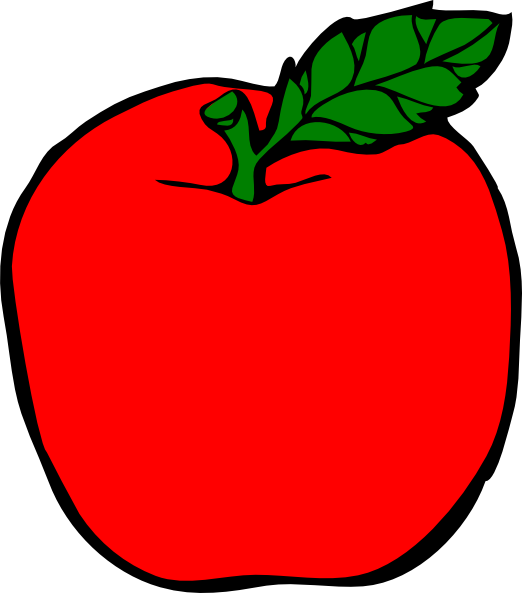 Clipart Of Red Apple Clip Art At Clker Com Vector Online - Red Apple Clipart (522x593)