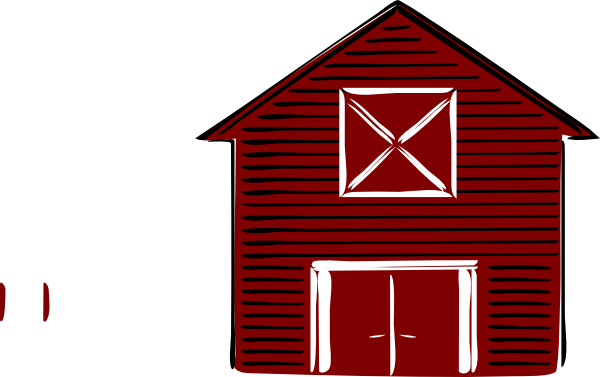 Traditional Barn Clip Art - Red Barn Clipart No Background (600x377)