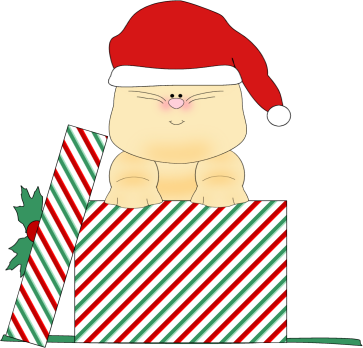 Cat - Christmas Clip Art (363x348)