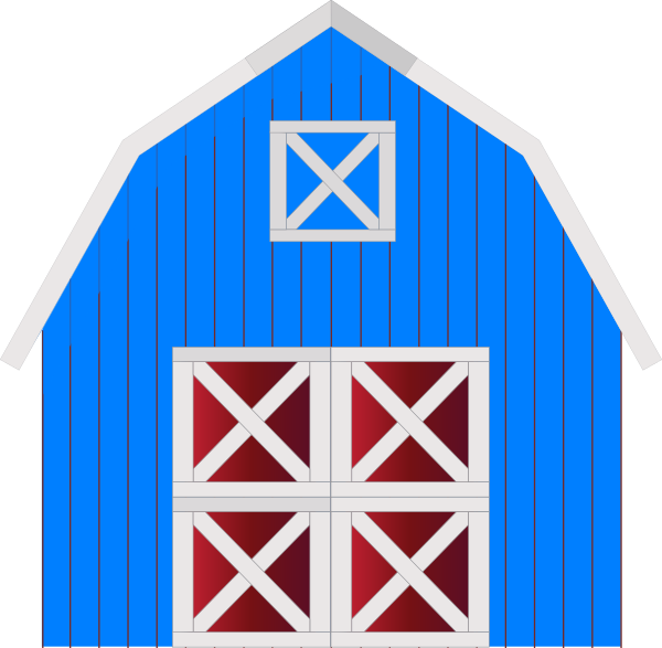 Blue Barn Clip Art - Red Barn (600x587)