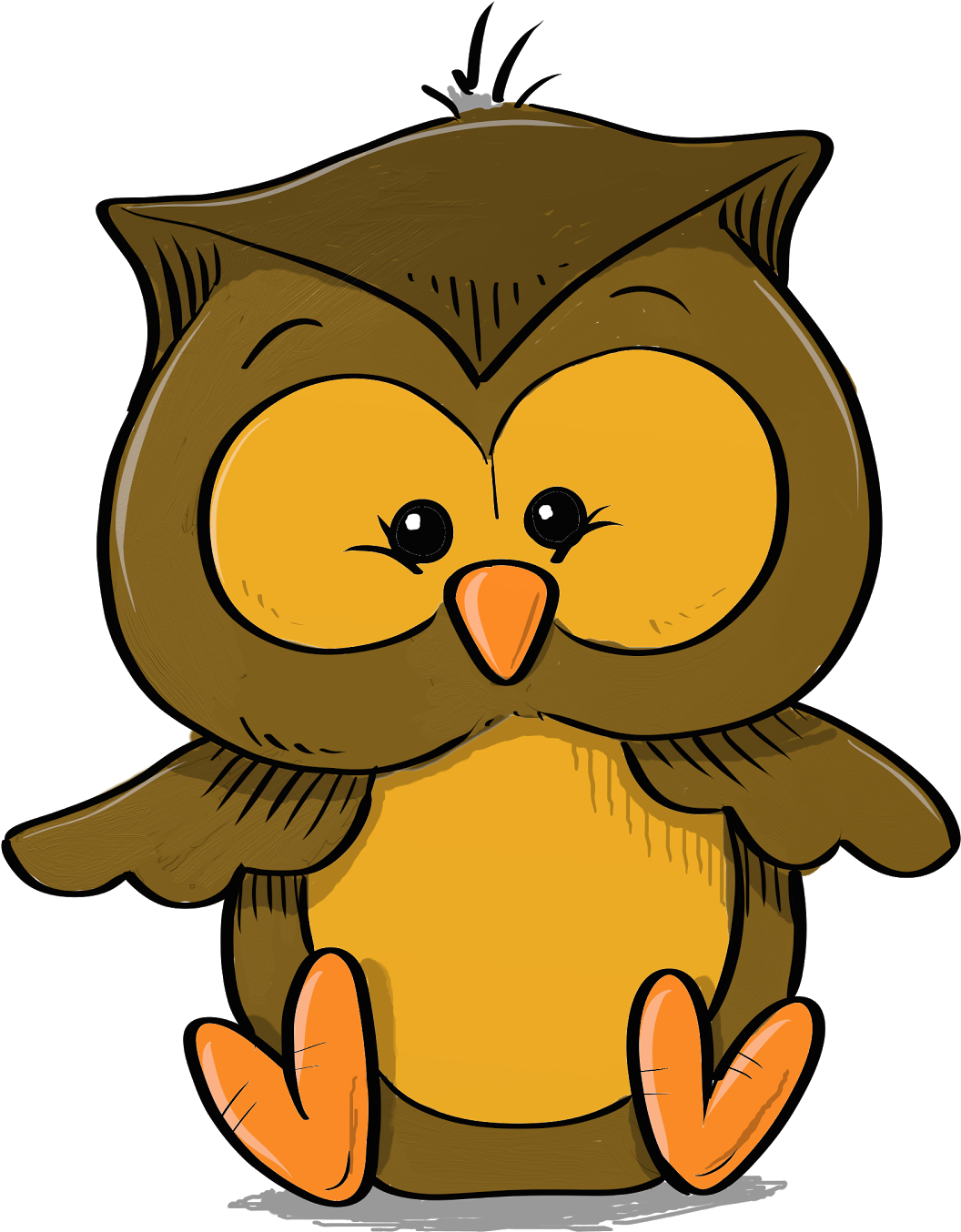 Owl Cartoon Drawing Clip Art - Owl Cartoon Drawing Clip Art (1301x1600)