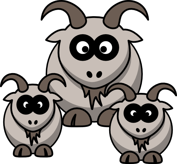 Goat Clipart Three - Cartoon Goat Tile Coaster (600x556)