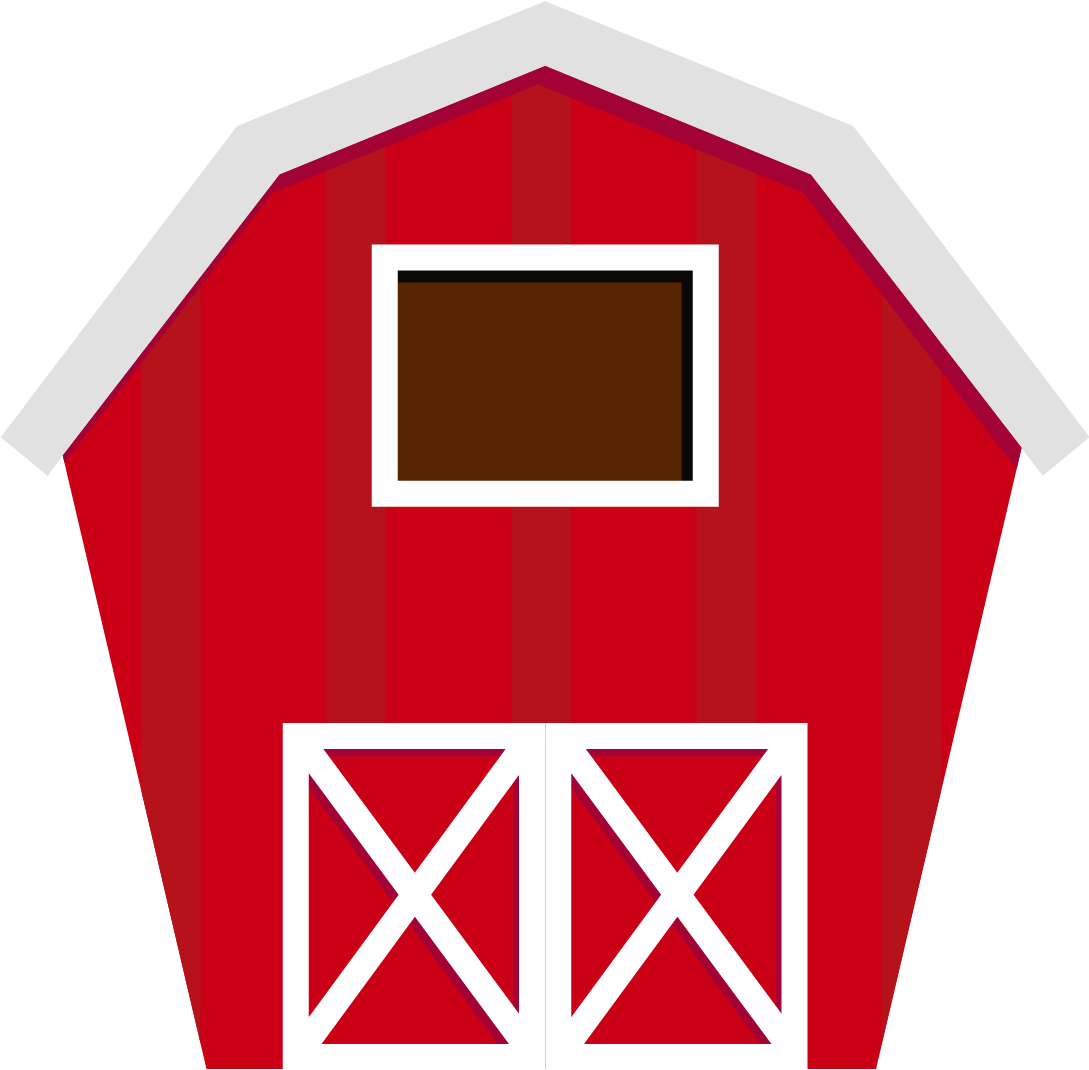 Farm Barn - Garage Doors Barn Style Red (1088x1082)