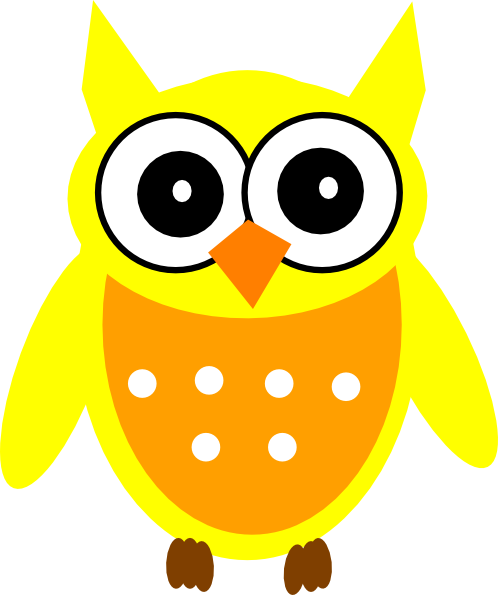 Yellow Owl Clip Art At Clker - Cute Cover Photos For Facebook (498x595)