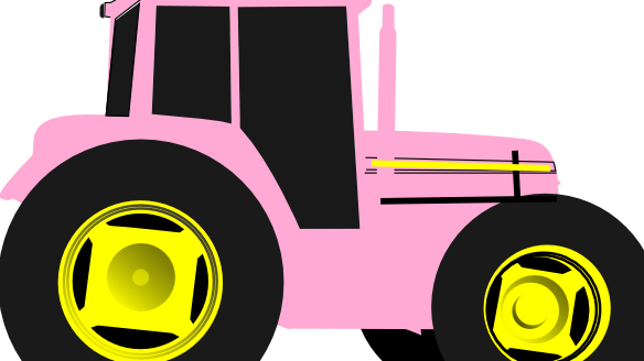 Barn Clipart Free - Traktor Rot Clipart (584x328)