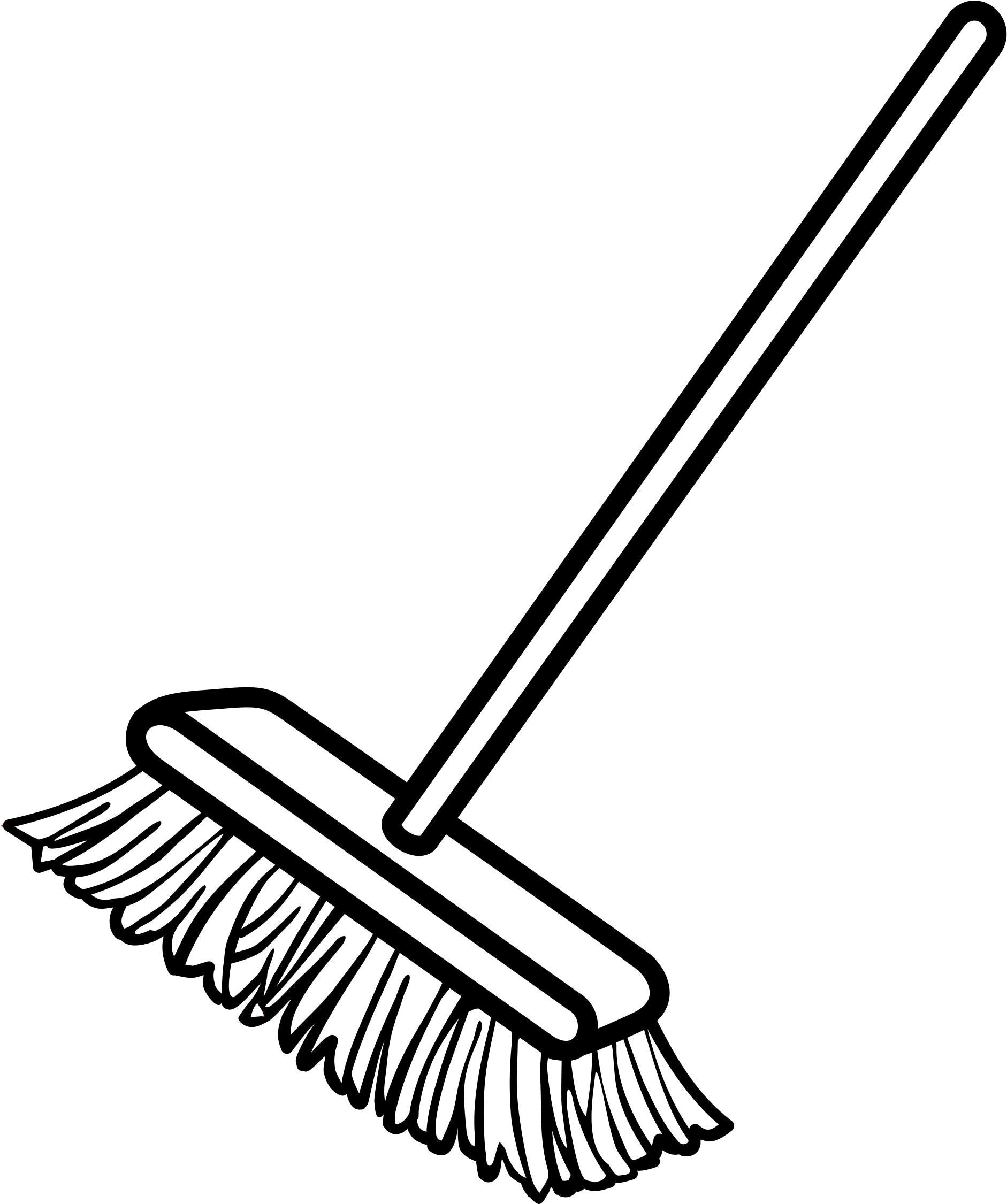 Broom Clipart The Cliparts Clipartbarn - Broom Black And White (2030x2400)