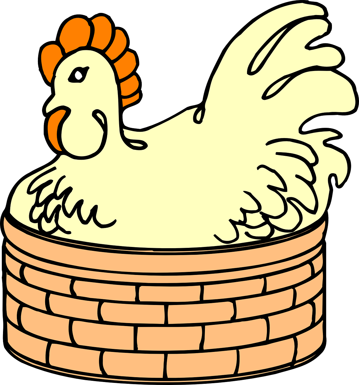 Animal Barn, Farm, Hen, Chicken, Sitting, Basket, Animal - Chicken & Capital Cities (1193x1280)