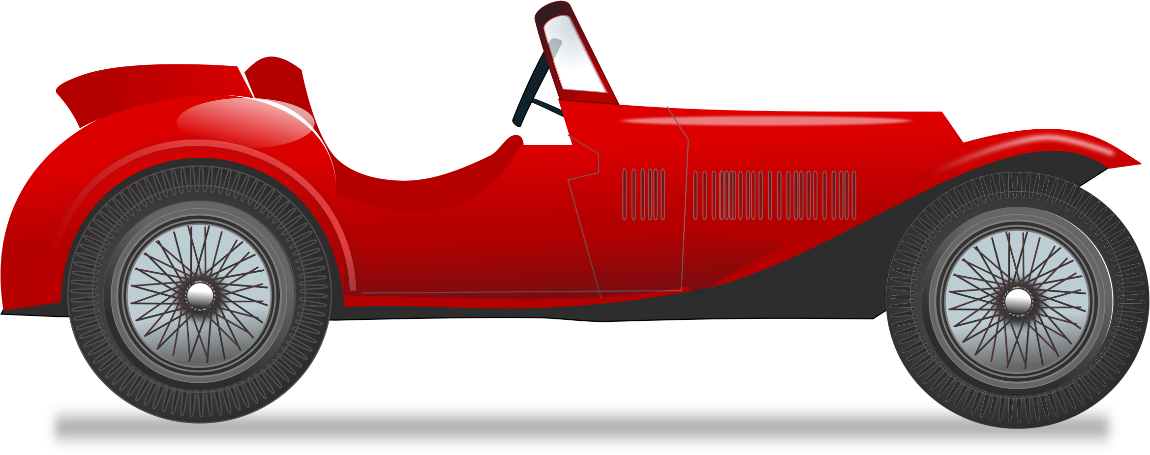 Race Car Clipart Old Fashioned Car - Vintage Race Car Vector (2400x960)