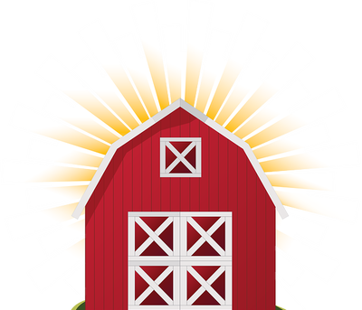 Art In The Barn - Red Barn Clip Art (400x343)