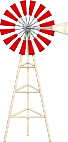 On The Farm - Farm Windmill Clip Art (241x500)