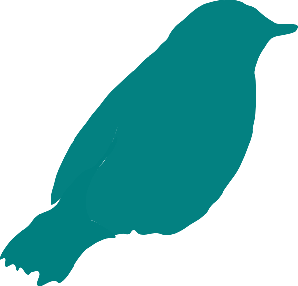 Blue Bird Clip Art At Clker - Black Bird Clip Art (600x576)